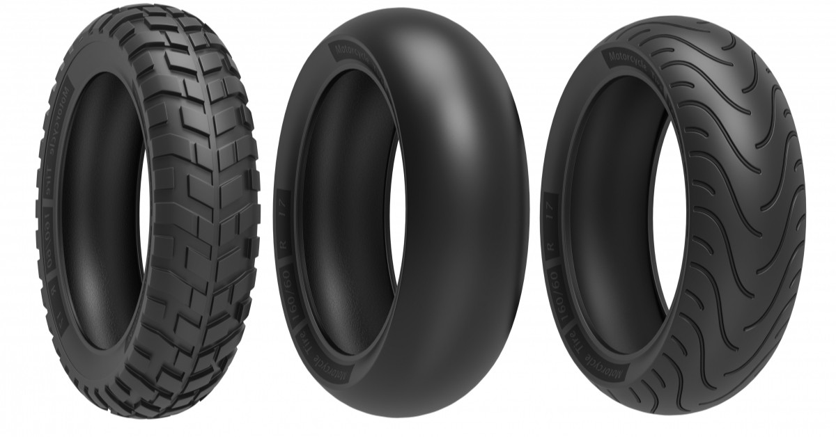 Image Of Various Tire Dimensions and Treads
