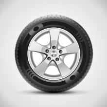 Image of a fully built rim and wheel