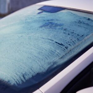 ice on windshield