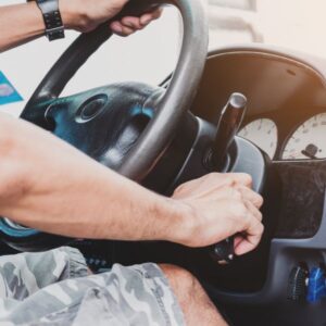 A driver turning their car